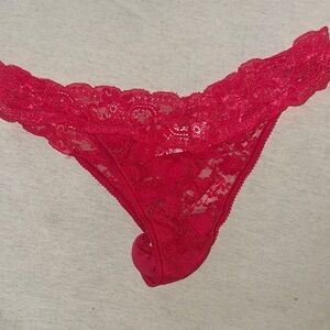Womens Size Large Lace Trim Scarlet Panties